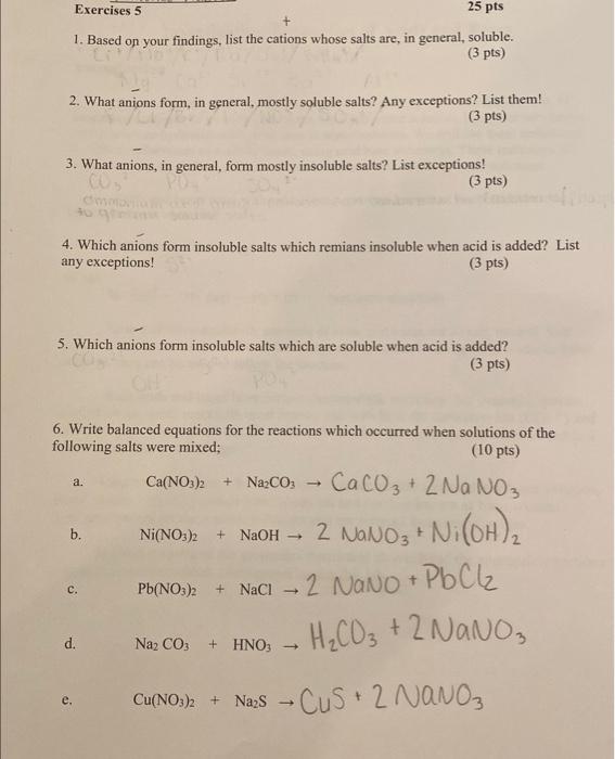 Solved 1. Based on your findings, list the cations whose | Chegg.com