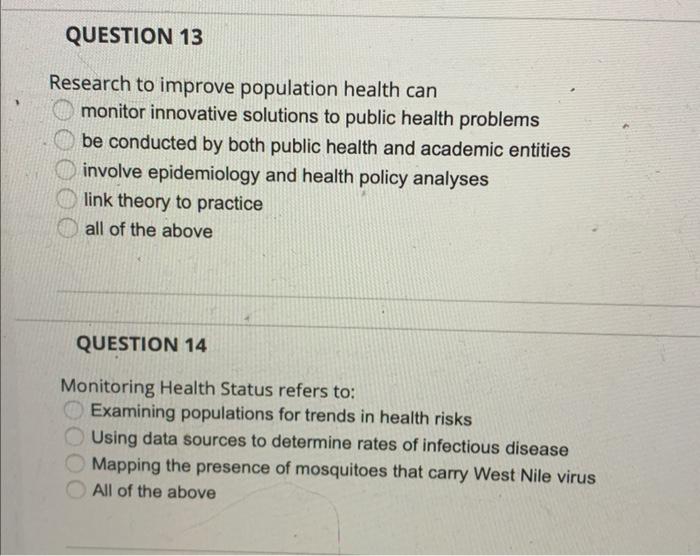 Solved Research to improve population health can monitor