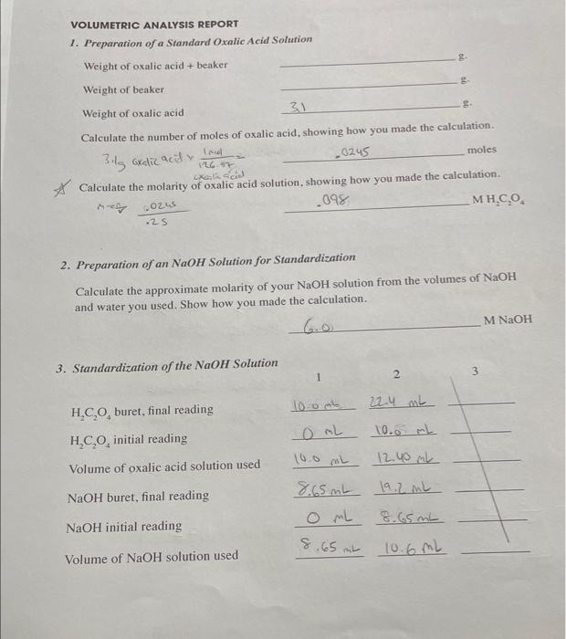 Solved Do a formal lab report on Lab#11 (volume analysis:The | Chegg.com