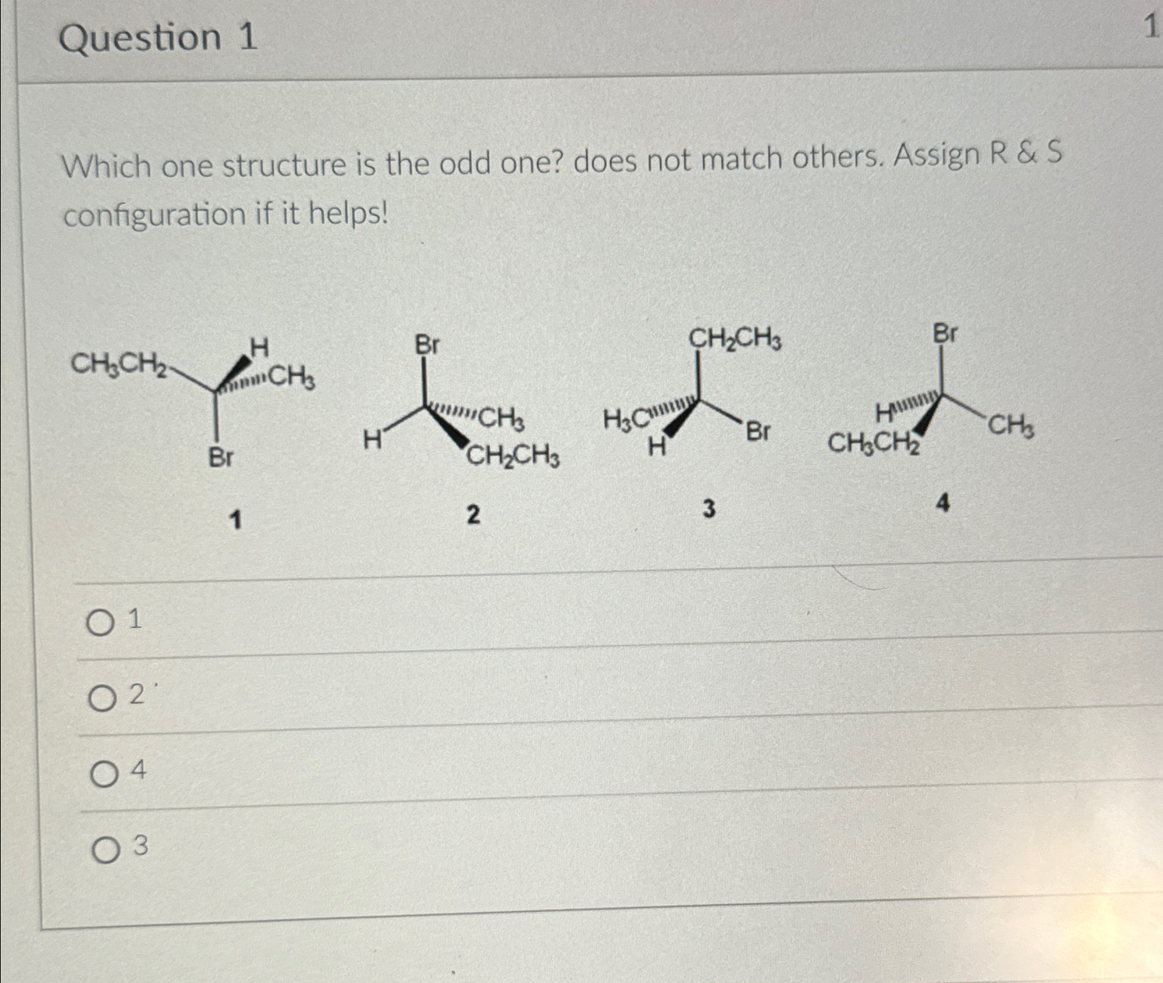 Solved Question 1Which one structure is the odd one? does | Chegg.com