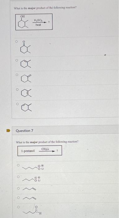 Solved What is the major product of the following resction? | Chegg.com