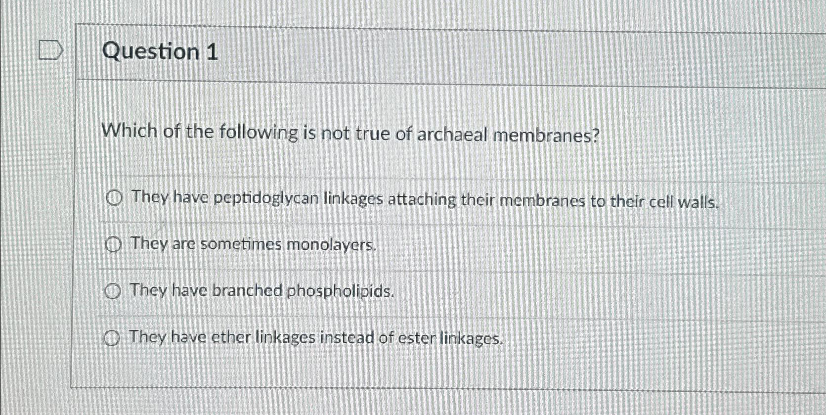 Solved Question 1Which of the following is not true of