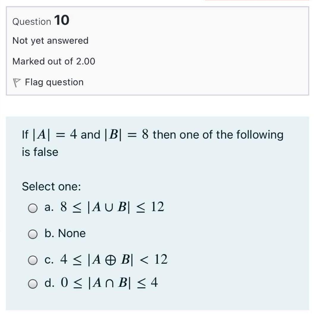 Solved Question 10 Not yet answered Marked out of 2.00 P | Chegg.com