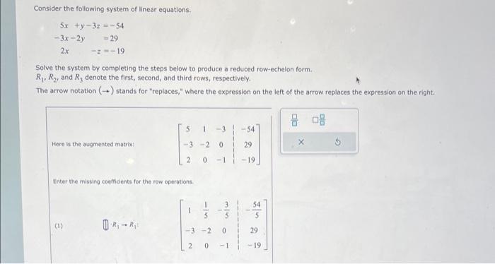 Solved Consider the following system of linear equations: | Chegg.com