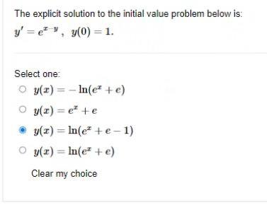 Solved The explicit solution to the initial value problem | Chegg.com