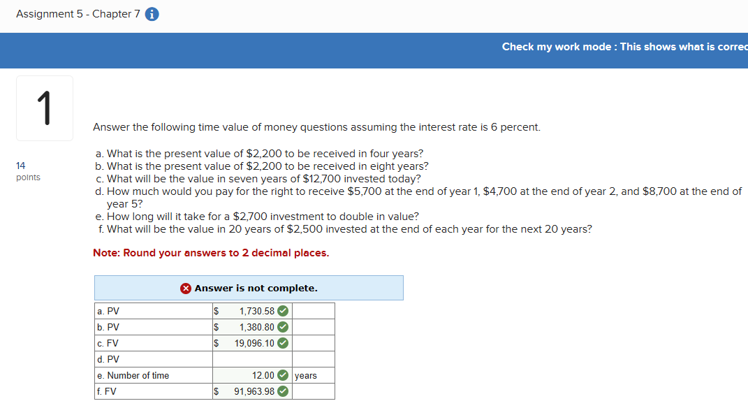 Solved Answer the following time value of money questions | Chegg.com