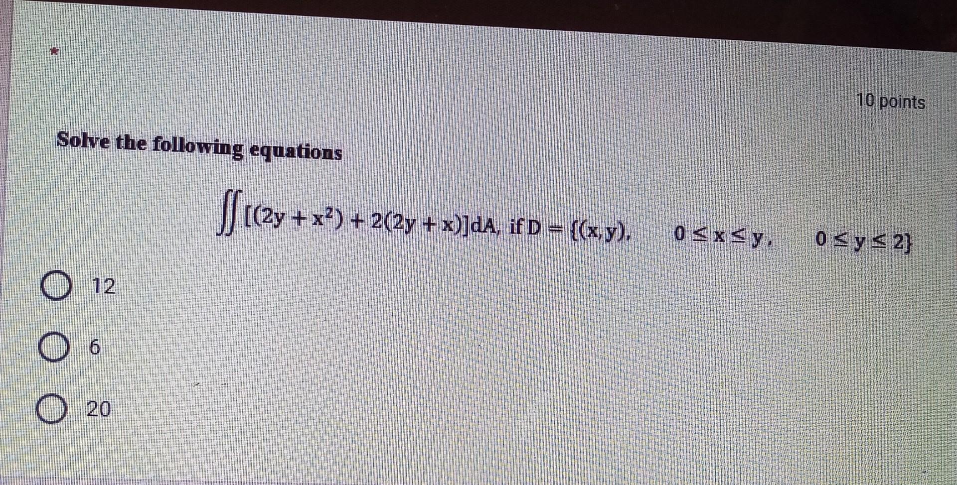 Solved 10 points Solve the following equations +x?) + 2(2y + | Chegg.com