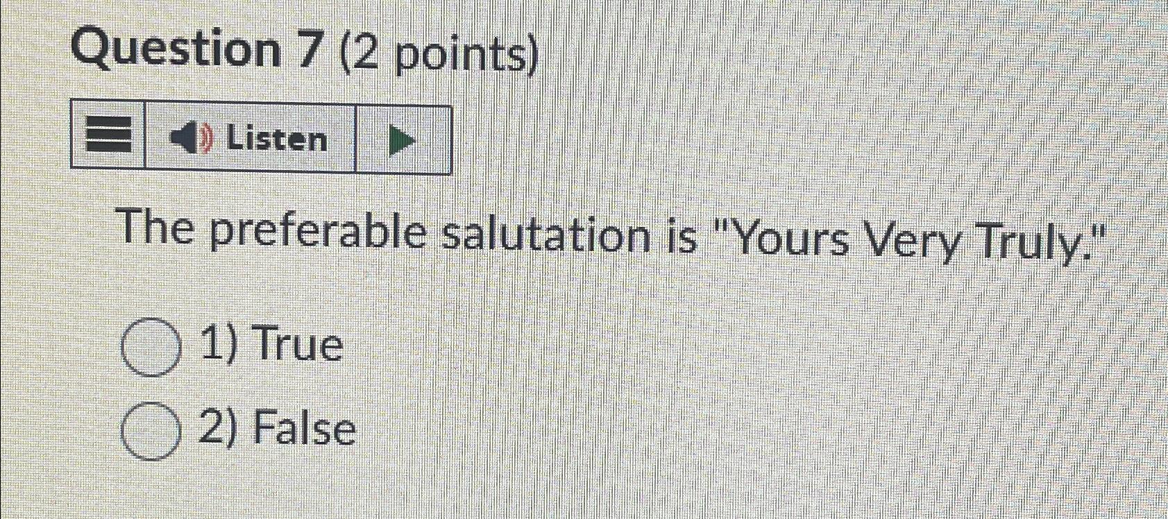 Solved The preferable salutation is 