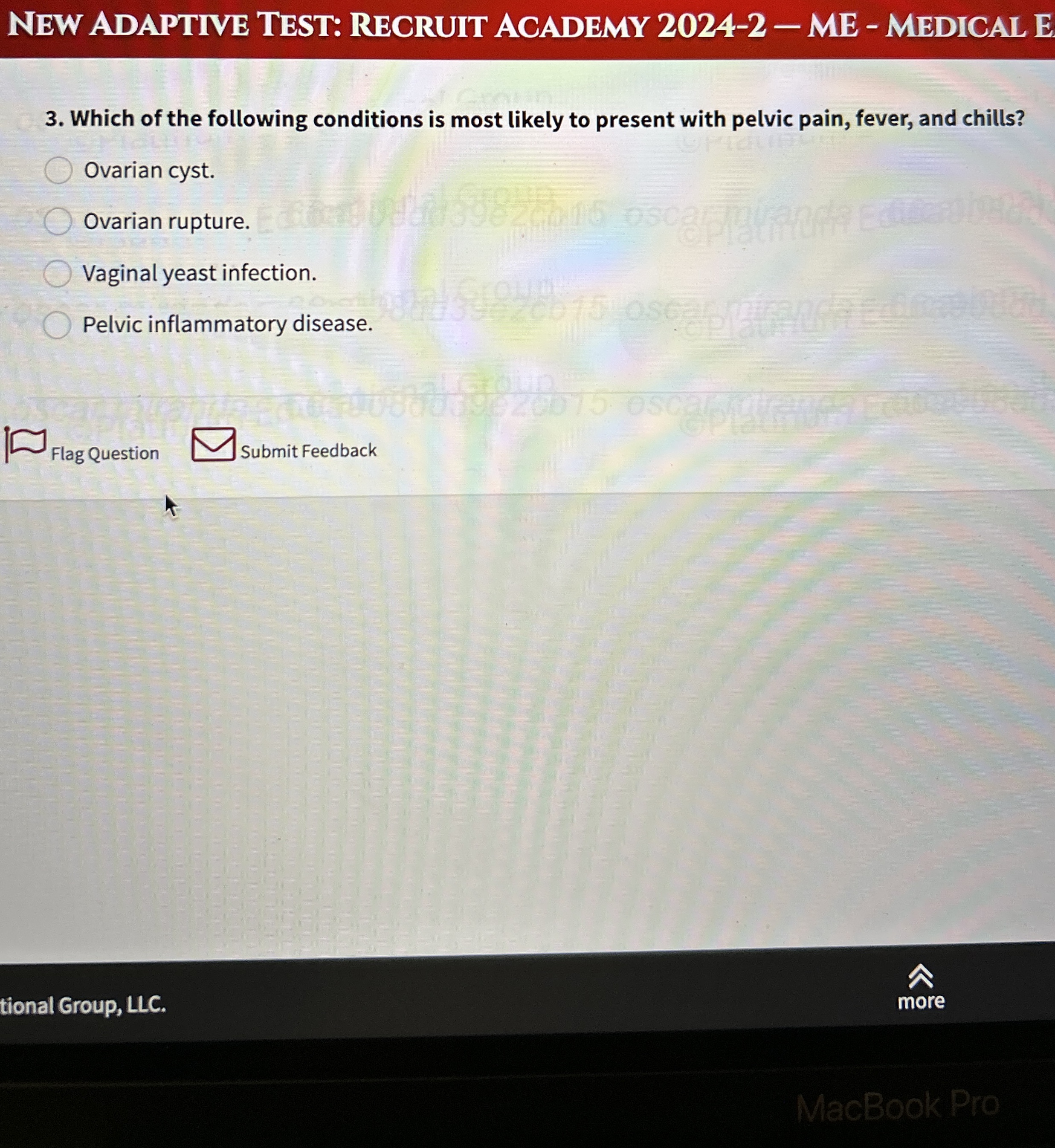 Solved NEW ADAPTIVE TEST: RECRUIT ACADEMY 2024-2 - ﻿ME - | Chegg.com