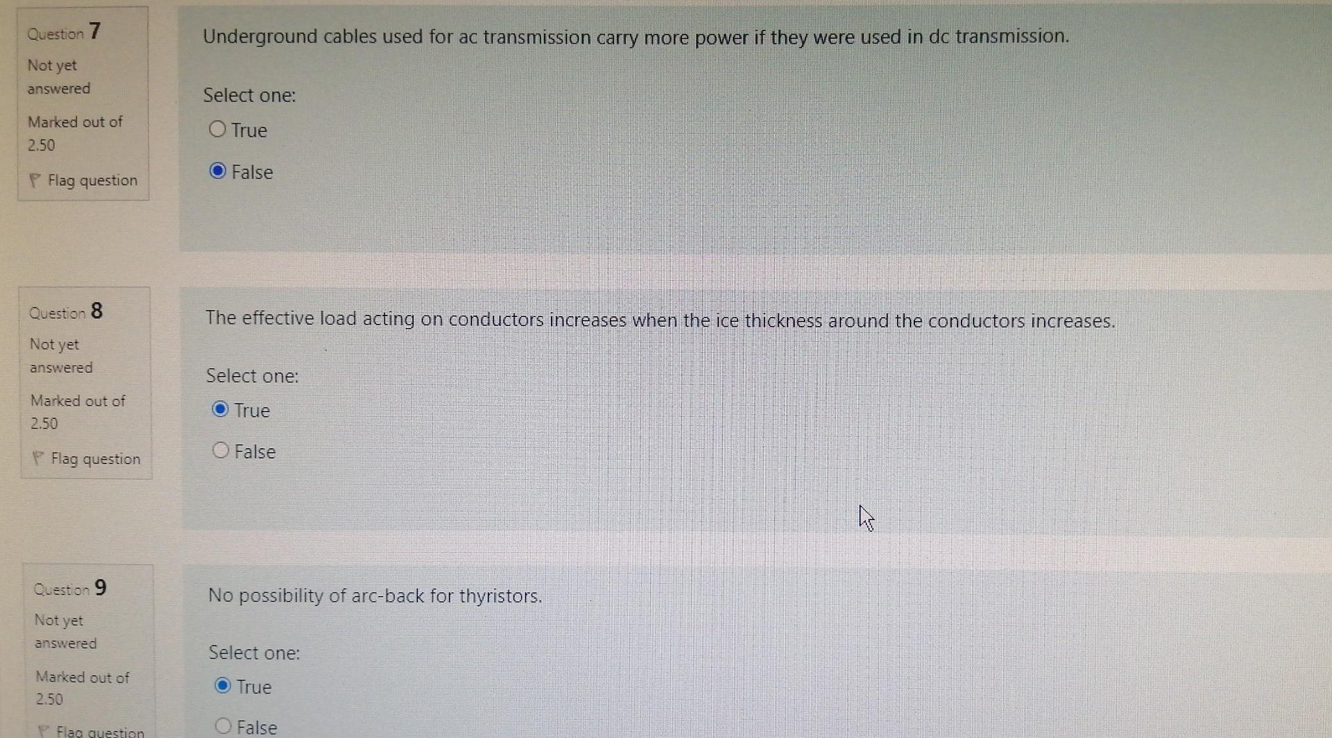 Solved Question 7 Underground cables used for ac | Chegg.com