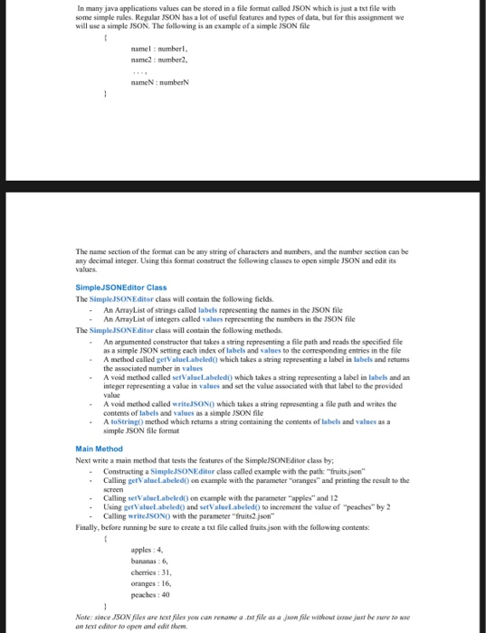 Solved In many java applications values can be stored in a | Chegg.com