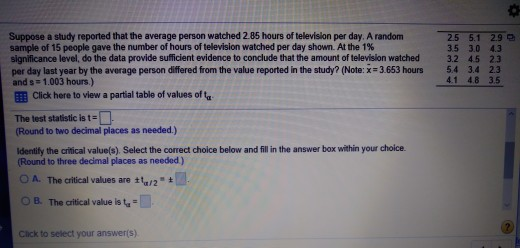 Solved Suppose a study reported that the average person | Chegg.com