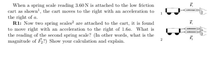 Solved When a spring scale reading 3.60 N is attached to the | Chegg.com
