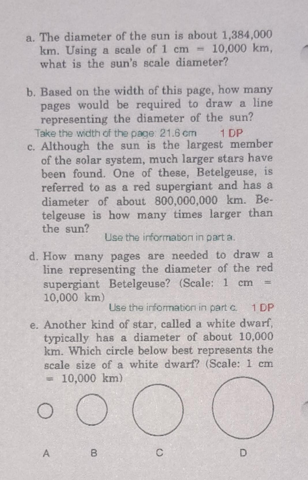 Solved 3. The sun is the largest and most important solar | Chegg.com