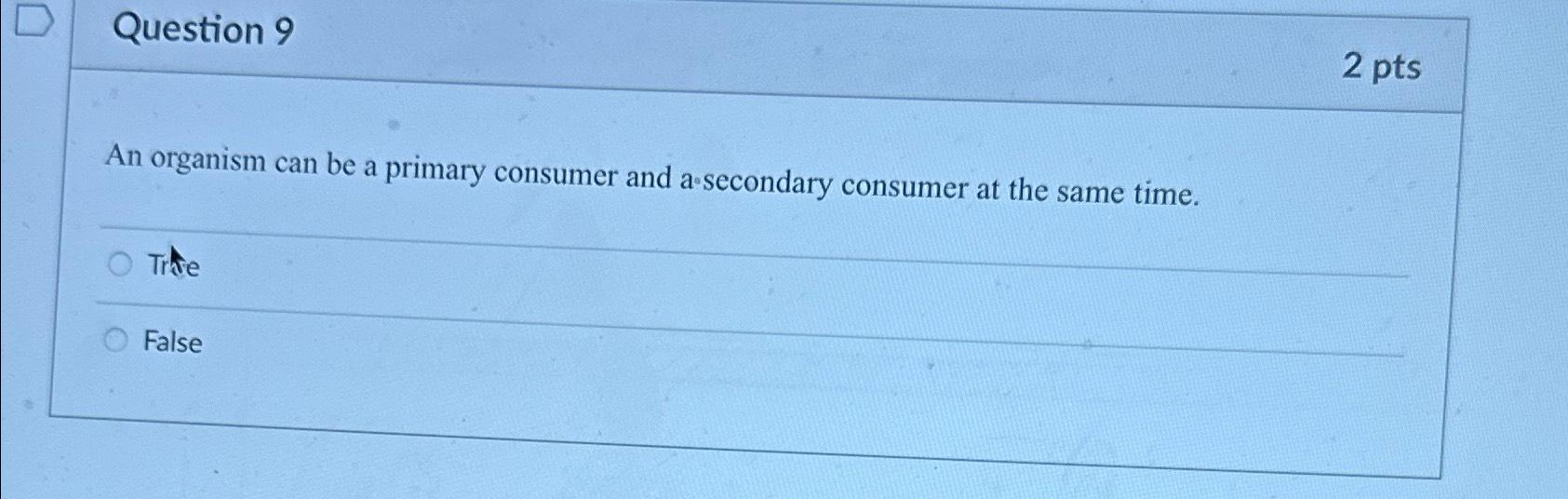 Solved Question 92 ﻿ptsAn organism can be a primary consumer | Chegg.com