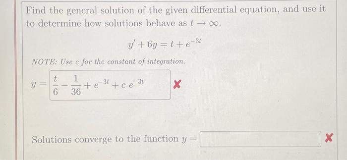 Solved Find The General Solution Of The Given Differential