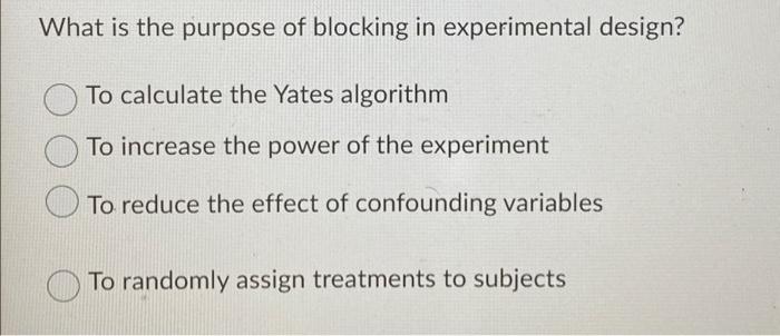 what is the purpose of blocking in an experimental design