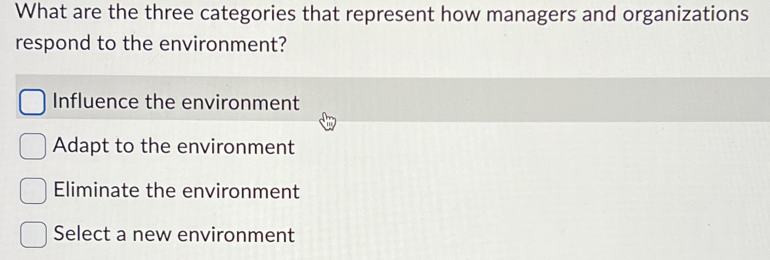 Solved What are the three categories that represent how | Chegg.com