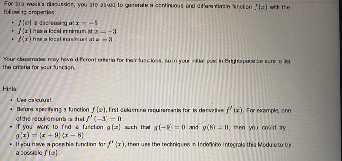 Solved For this week's discussion, you are asked to generate | Chegg.com