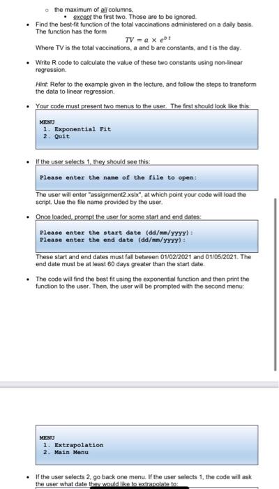 Create only one script file for this assignment. To | Chegg.com