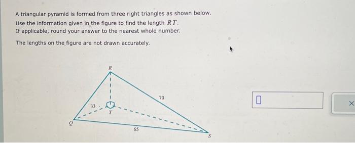 Solved A triangular pyramid is formed from three right | Chegg.com