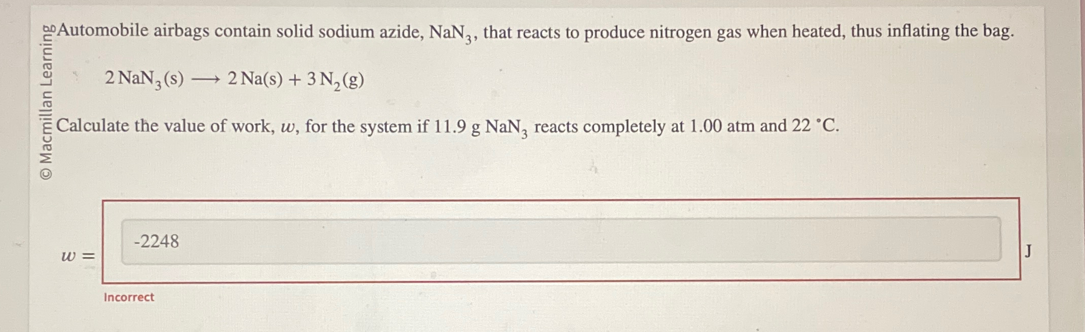 Solved Do Automobile airbags contain solid sodium azide,