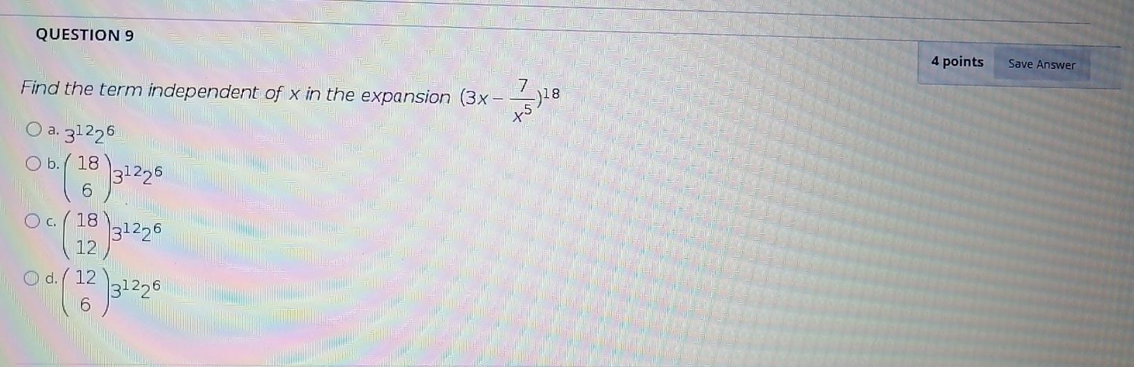 Solved QUESTION 10 4 points Save Answer Expand (3+ x)-2 in | Chegg.com