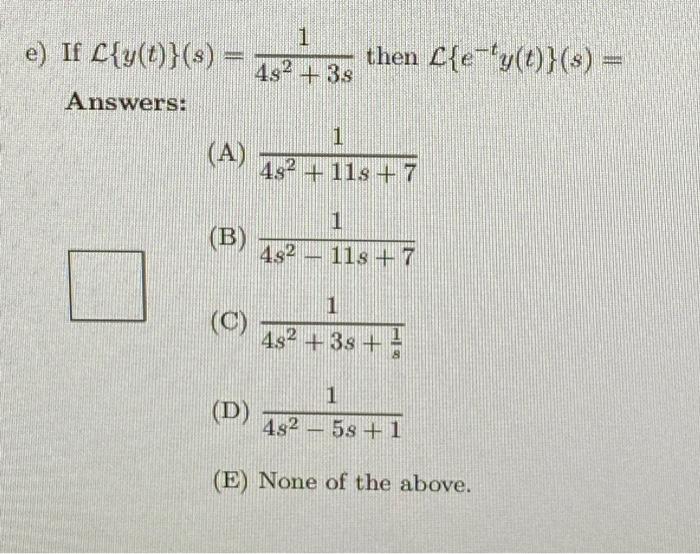 Solved The correct answer is A, I just don't know how to get | Chegg.com
