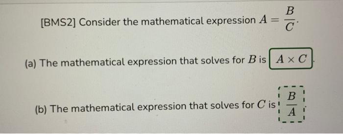 Solved How do I do these equations? Solve for B = | Chegg.com