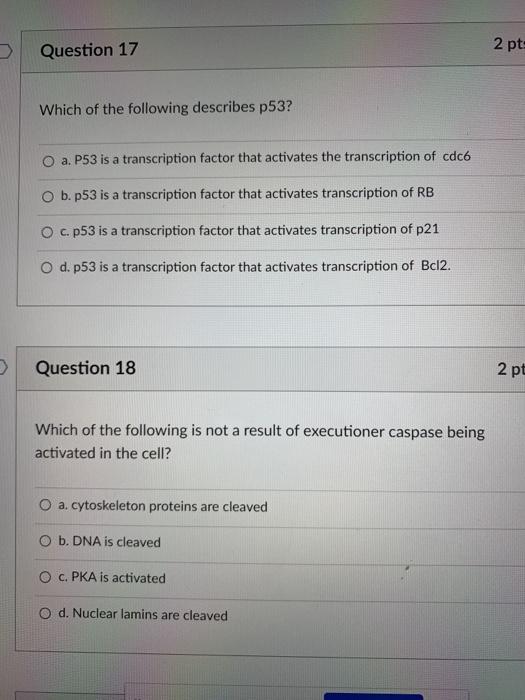 Solved Question 11 2 pts Which of the following is not true | Chegg.com
