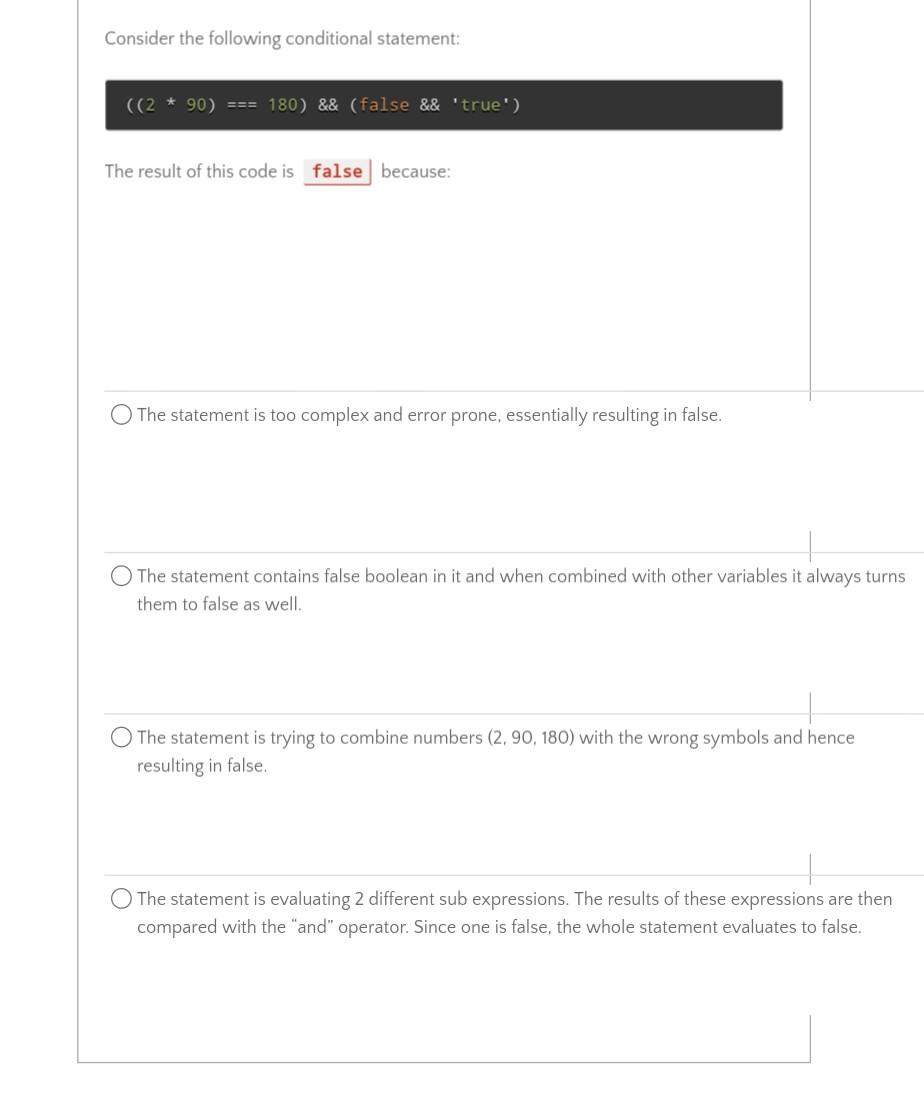 Solved Consider The Following Conditional Statement 2