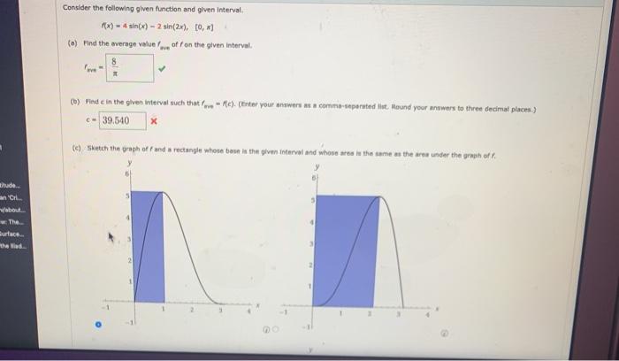 Solved Consider the following given function and given | Chegg.com