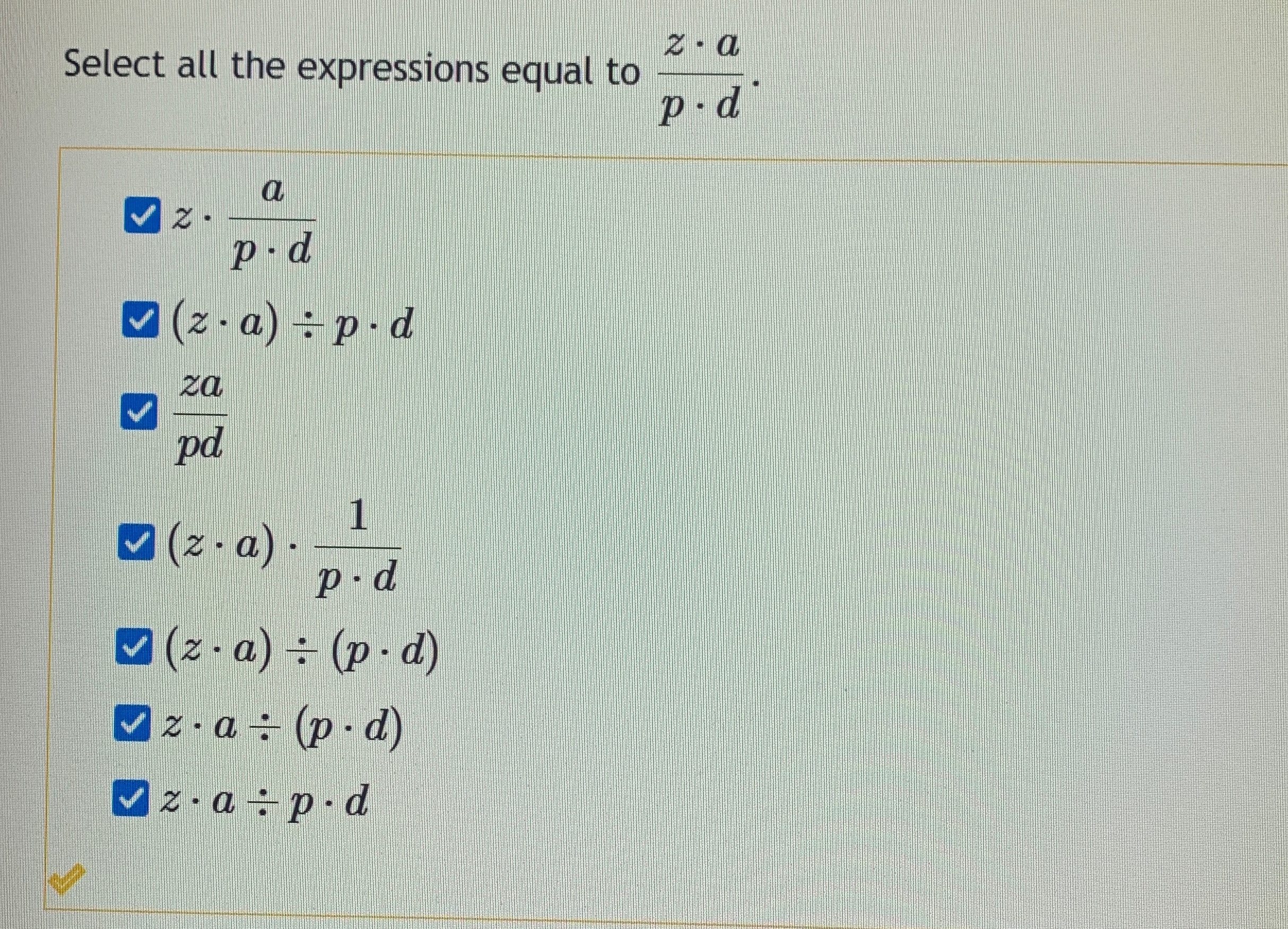 Solved Select all the expressions equal to | Chegg.com
