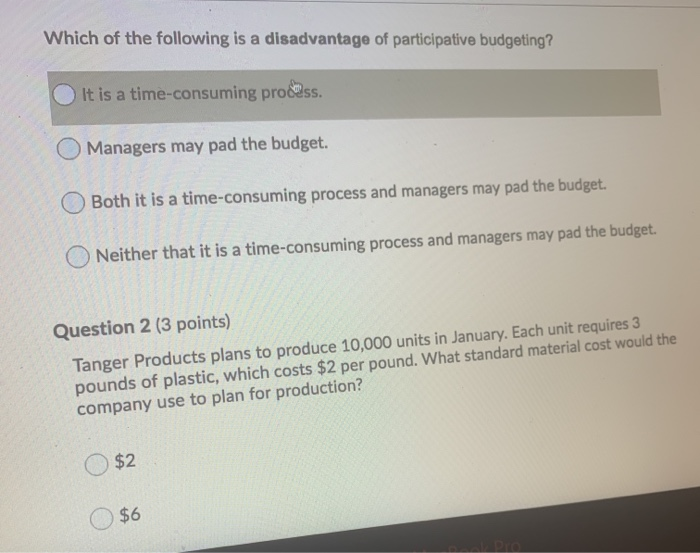 Solved Which of the following is a disadvantage of