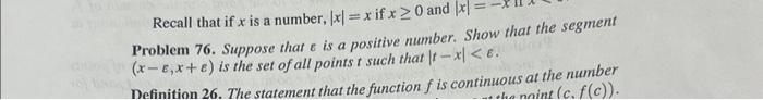 Solved Problem 76. Wre Suppose that ε, is a pastive number | Chegg.com