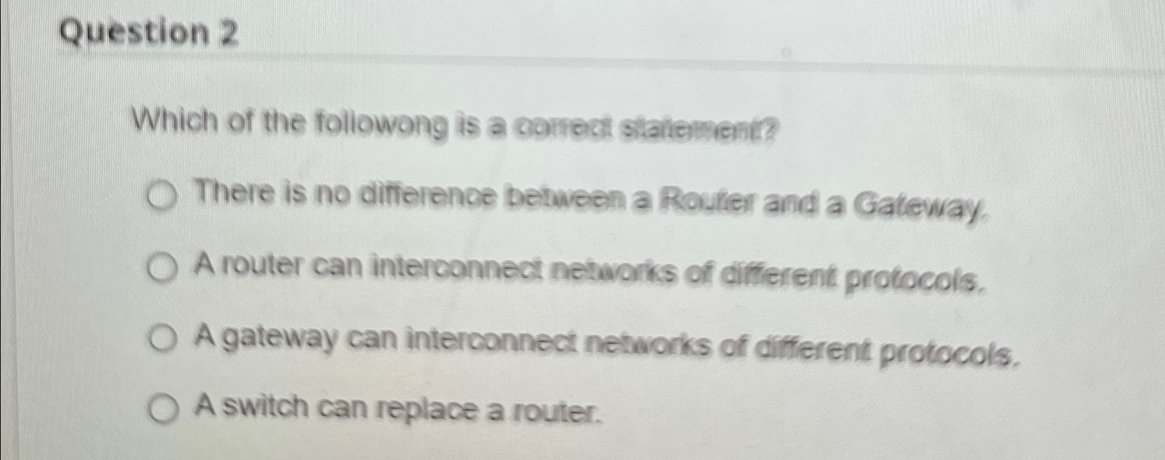 Solved Question 2Which of the foliowong is a correct | Chegg.com
