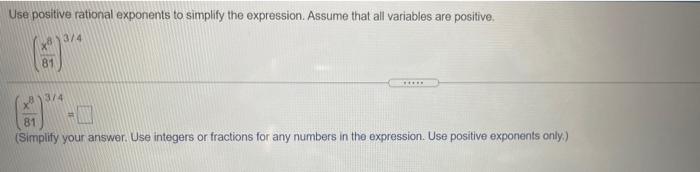 Solved Use positive rational exponents to simplify the | Chegg.com