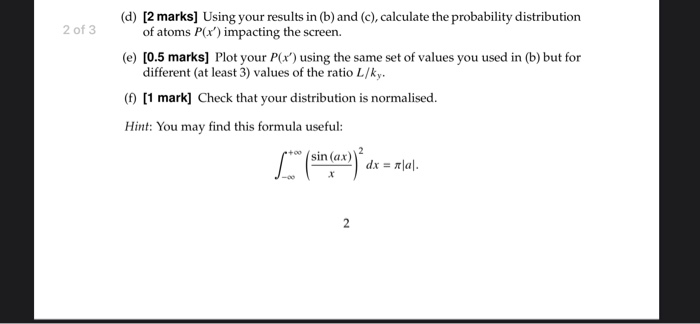 Figure 1 Single Slit Diffraction Problem 2 Chegg