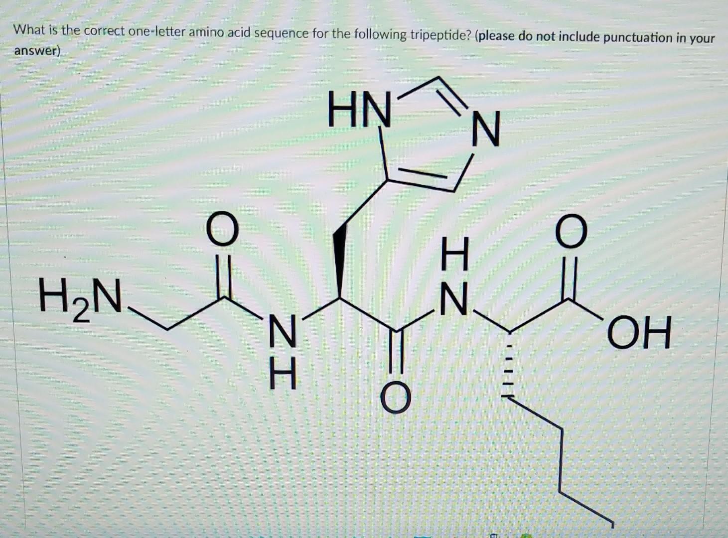 Solved What is the correct oneletter amino acid sequence