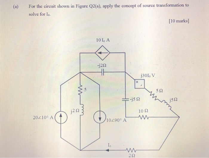 Solved (a) For the circuit shown in Figure Q2(a), apply the | Chegg.com