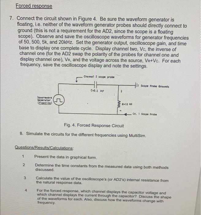 1. Connect the circuit shown in Figure 3 with C=1μF. | Chegg.com