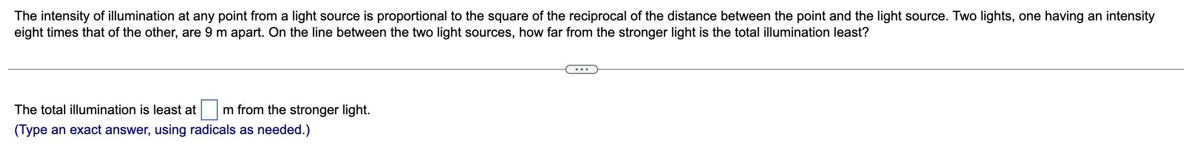 Solved eight times that of the other, are 9m ﻿apart. On the | Chegg.com