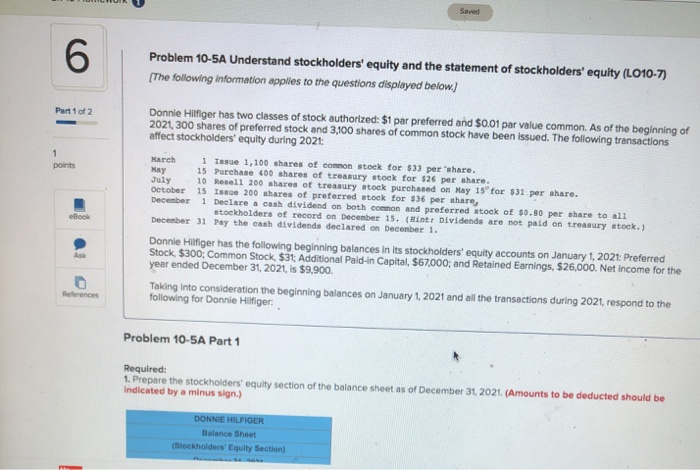 Solved Required Information Problem 10-3A Indicate effect of | Chegg.com