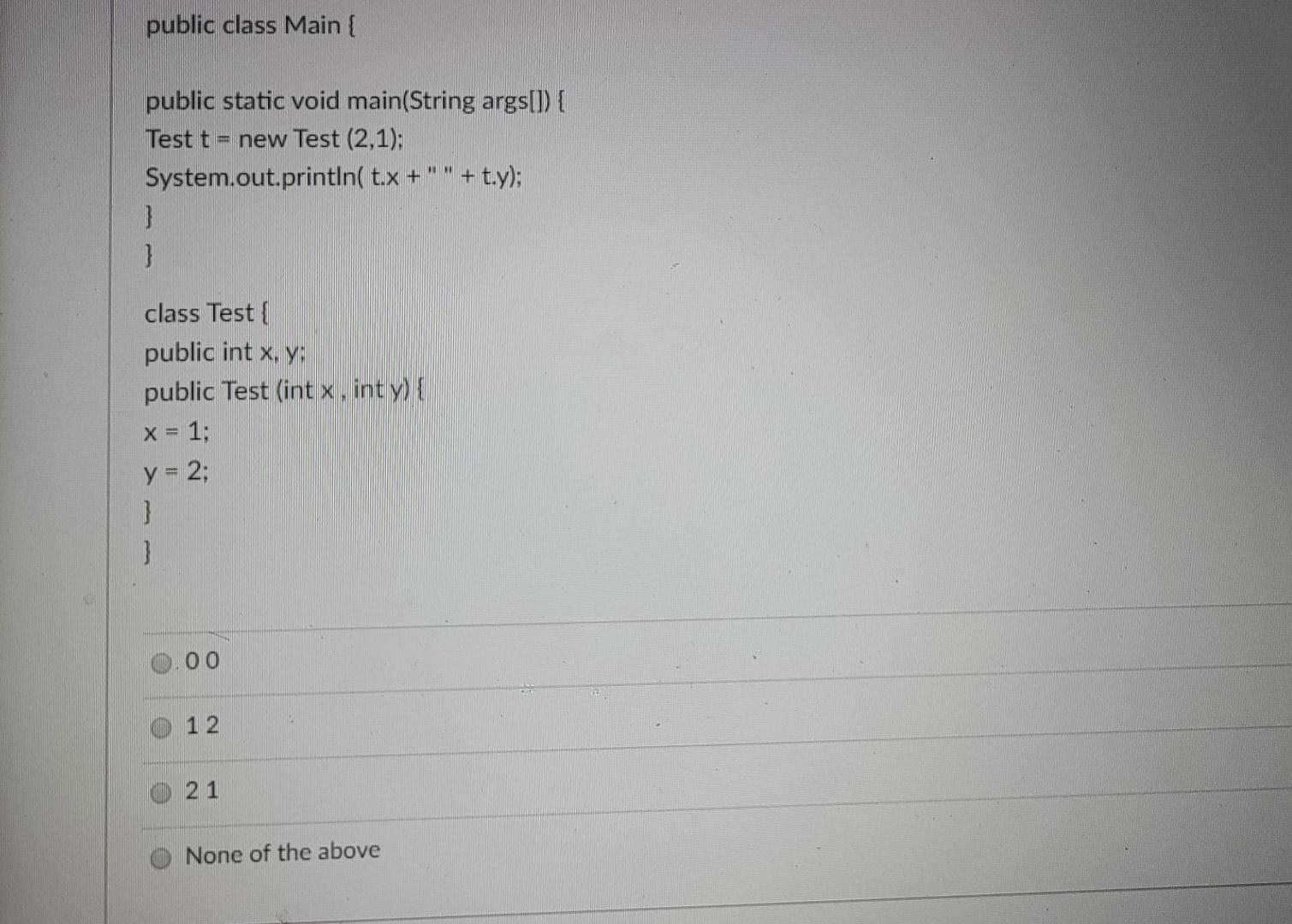 Solved public class Main { public static void main(String | Chegg.com