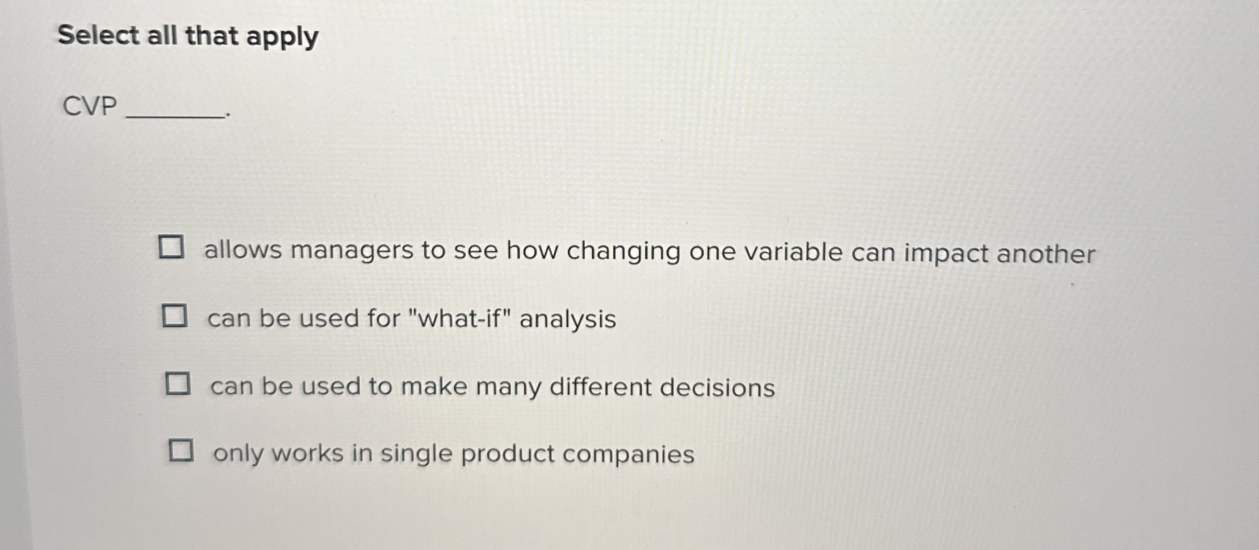 Solved Select all that applyCVPallows managers to see how | Chegg.com