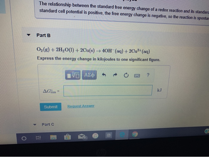 Solved The relationship between the standard free energy | Chegg.com