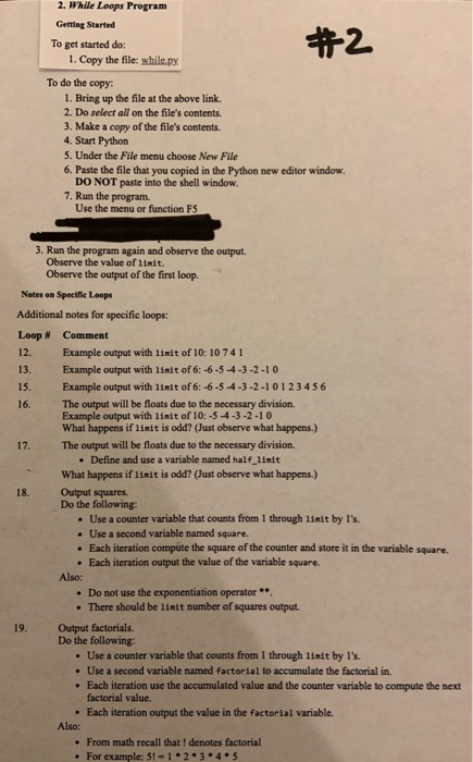 Solved Hello. This is a problem related to (While Loop | Chegg.com