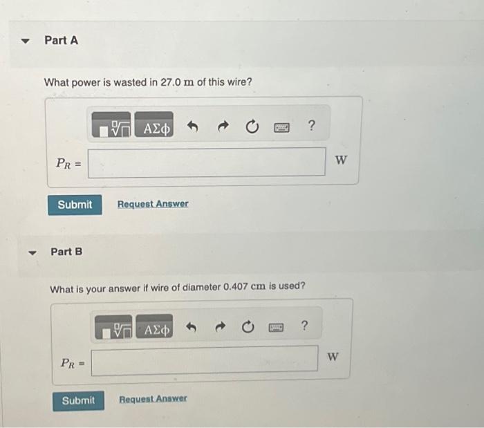 Solved Copper wire of diameter 0.264 cm is used to connect a