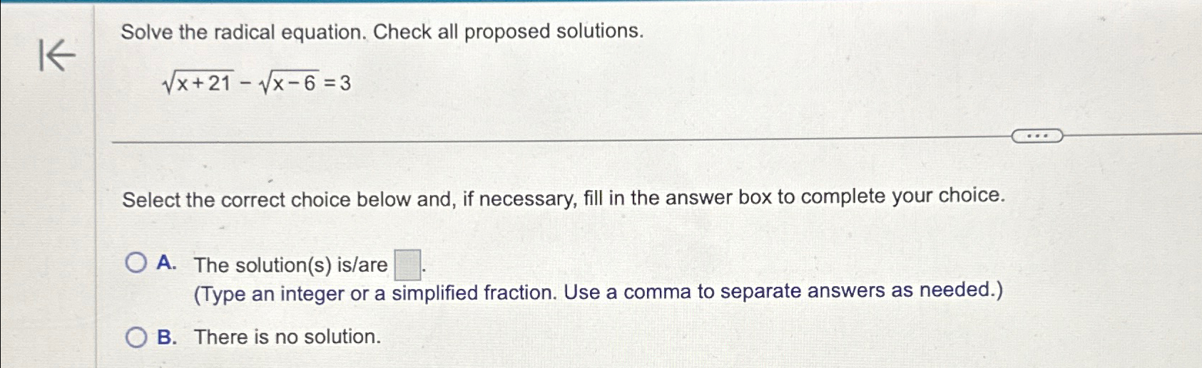 Solved Solve the radical equation. Check all proposed | Chegg.com