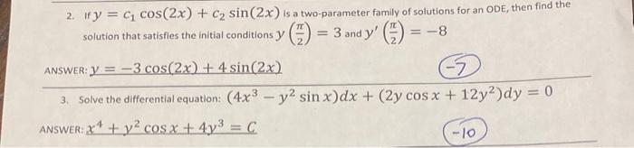 Solved This is Differential Equations. These problems have | Chegg.com
